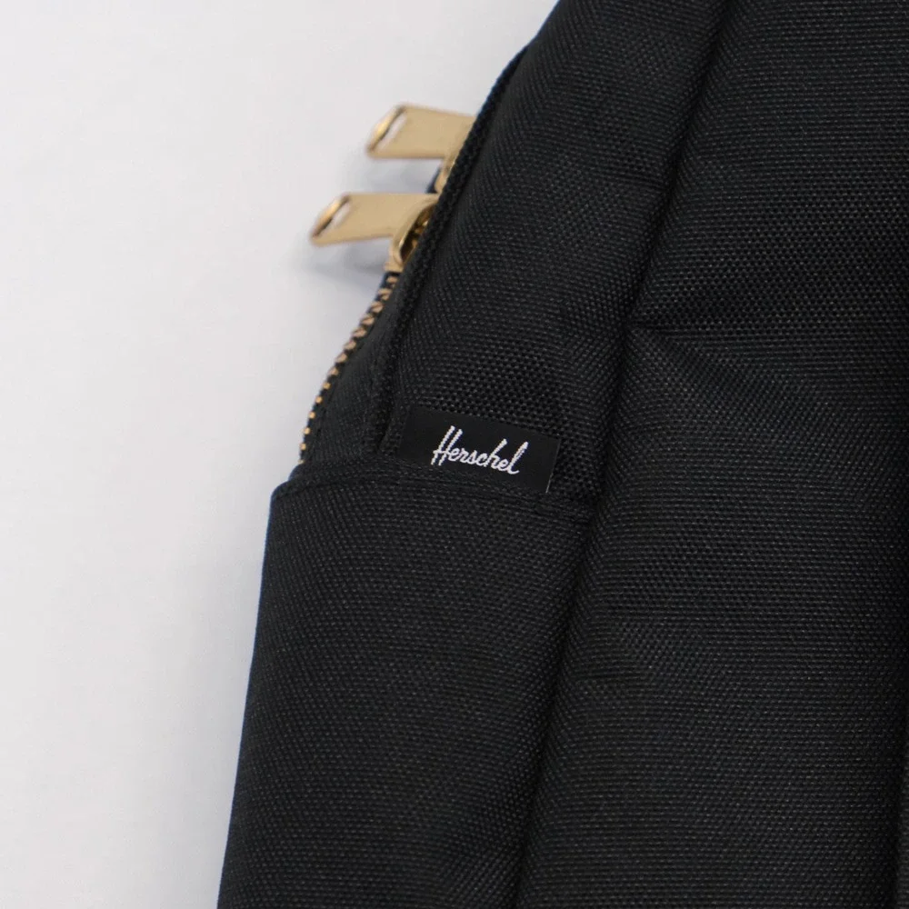 Herschel Supply Co Backpack Unisex Black Gold Zipper Classic Mid Volume OS